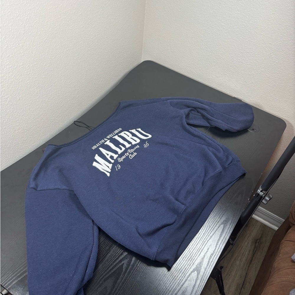 Fashion Nova Navy Knit Sweater - Picture 2 of 7